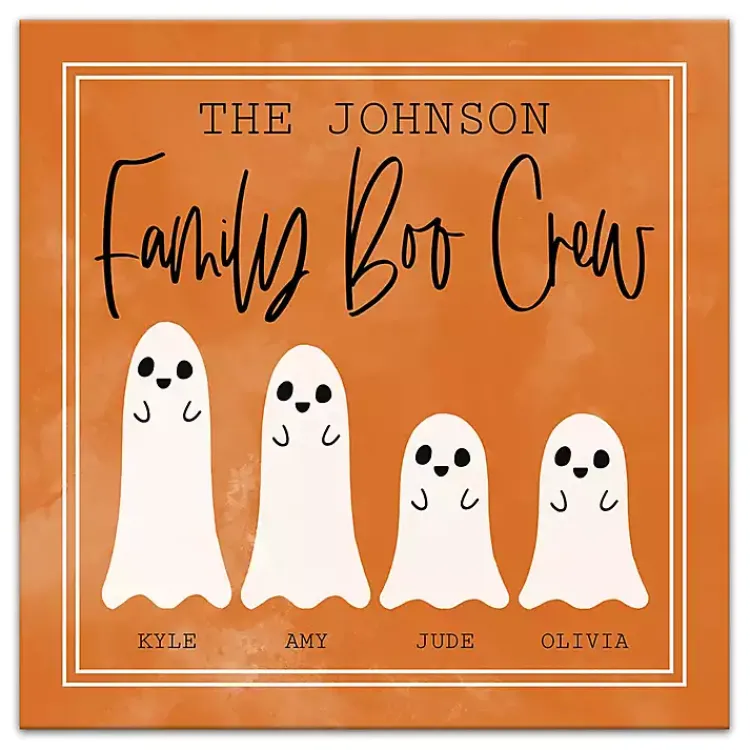 New Personalized Family Boo Crew Halloween Wall Art Halloween