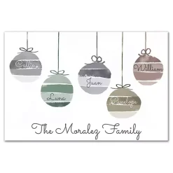 Discount Personalized Family Ornaments Canvas Art Print Christmas Art & Wall Decor
