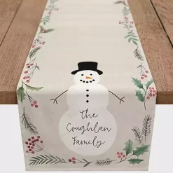 Hot Personalized Family Snowman Table Runner, 72 in. Christmas Dining & Entertaining