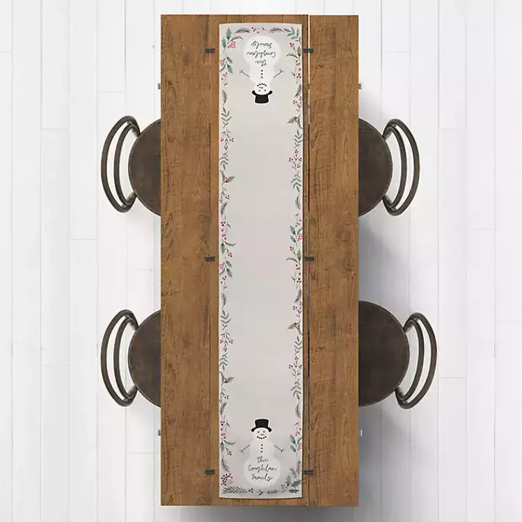 Hot Personalized Family Snowman Table Runner, 72 in. Christmas Dining & Entertaining