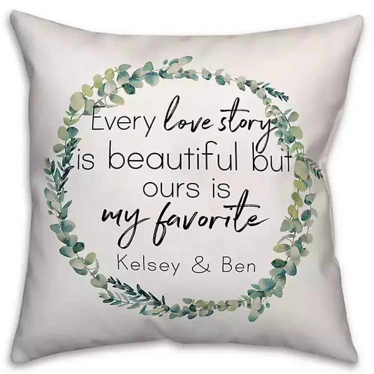 Kirklands Home Outdoor Cushions & Pillows|Personalized Favorite Love Story Pillow