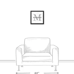 Kirklands Home Monogram Wall Decor|Personalized Framed Monogram Canvas Wall Plaque