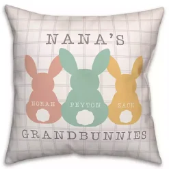 Personalized Grandbunnies Indoor/Outdoor Pillow Easter Decorations