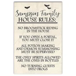 Best Personalized Halloween House Rules Canvas Print Halloween
