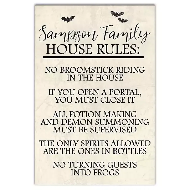 Best Personalized Halloween House Rules Canvas Print Halloween