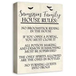 Best Personalized Halloween House Rules Canvas Print Halloween