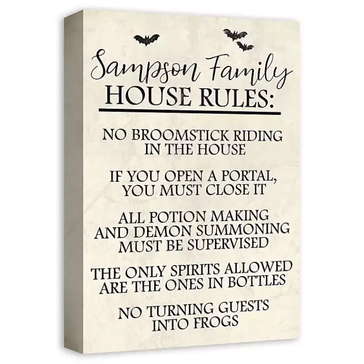 Best Personalized Halloween House Rules Canvas Print Halloween