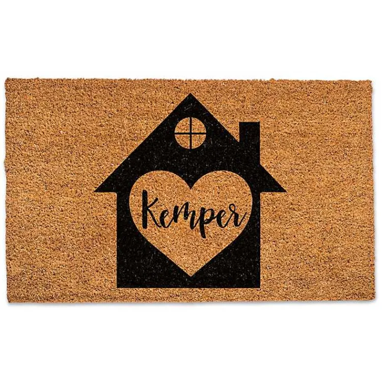 Kirklands Home Doormats|Personalized Heart Home Coir Doormat
