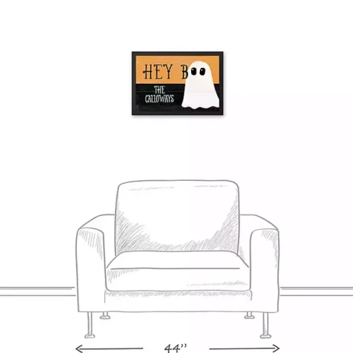 Sale Personalized Hey Boo Framed Canvas Print Halloween