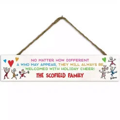 Personalized Holiday Cheer Grinch Wall Plaque Christmas Art & Wall Decor