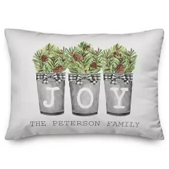 Hot Personalized Joy Pinecone Bucket Pillow Pillows