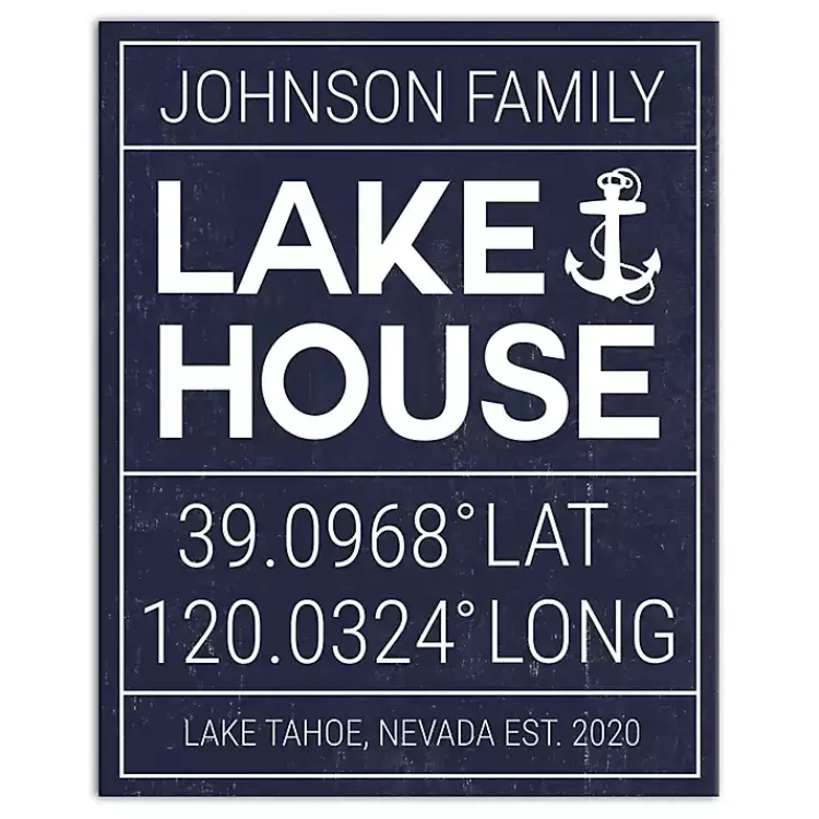 Kirklands Home Wall Quotes & Signs|Personalized Lake House Canvas Wall Plaque