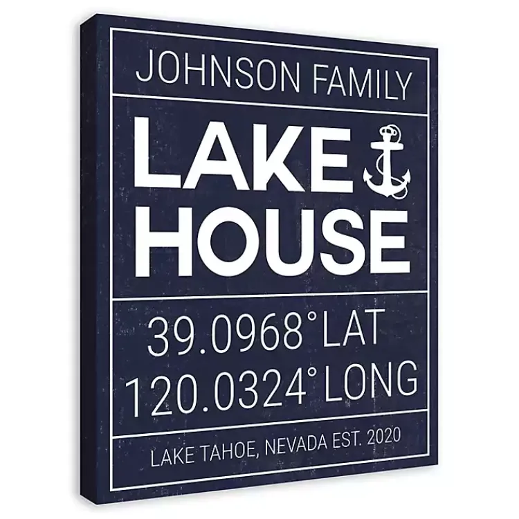Kirklands Home Wall Quotes & Signs|Personalized Lake House Canvas Wall Plaque