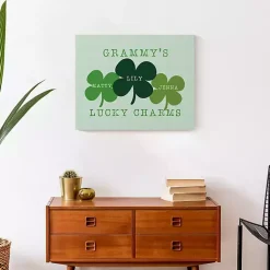 Hot Personalized Lucky Charms Canvas Wall Plaque St Patricks Day Decorations
