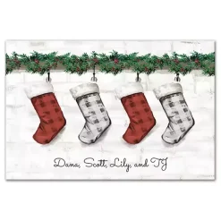Outlet Personalized Mantel Stockings Canvas Wall Plaque Christmas Art & Wall Decor