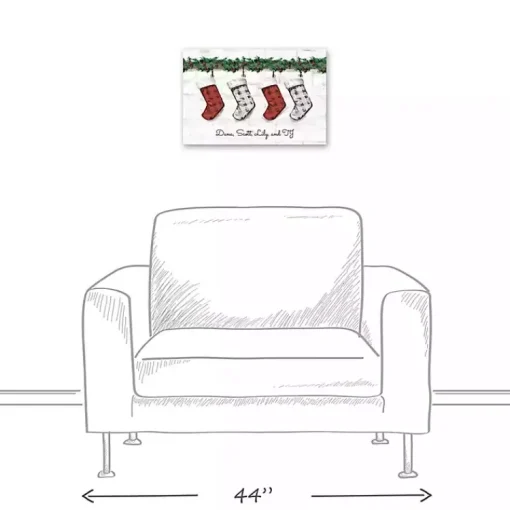 Outlet Personalized Mantel Stockings Canvas Wall Plaque Christmas Art & Wall Decor