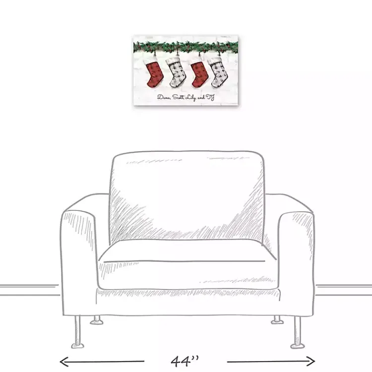 Outlet Personalized Mantel Stockings Canvas Wall Plaque Christmas Art & Wall Decor