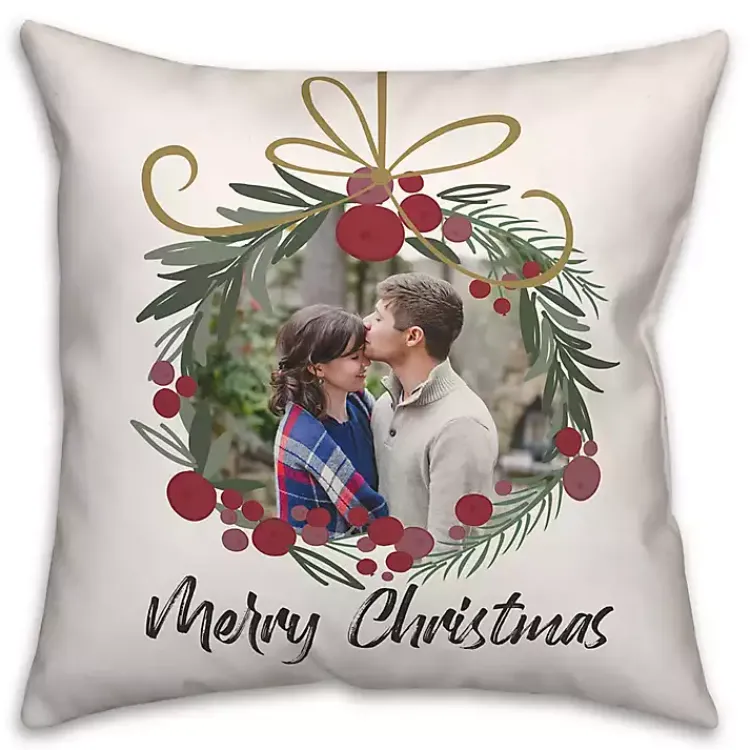 Best Personalized Merry Christmas Wreath Pillow Christmas Pillows