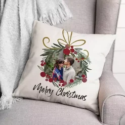 Best Personalized Merry Christmas Wreath Pillow Christmas Pillows