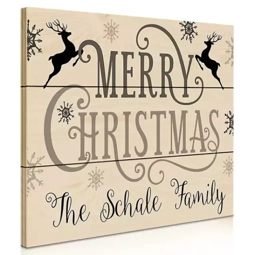 Online Personalized Merry Christmas Pallet Wall Plaque Christmas Art & Wall Decor