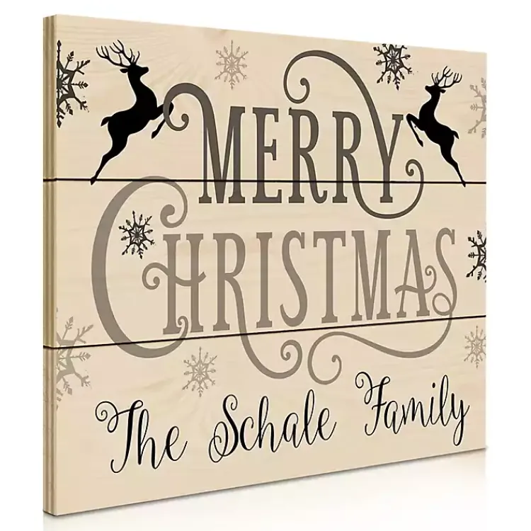 Online Personalized Merry Christmas Pallet Wall Plaque Christmas Art & Wall Decor