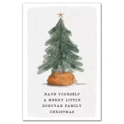 Hot Personalized Merry Little Christmas Canvas Print Christmas Art & Wall Decor