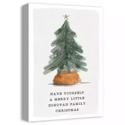 Hot Personalized Merry Little Christmas Canvas Print Christmas Art & Wall Decor