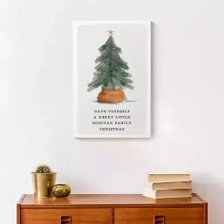 Hot Personalized Merry Little Christmas Canvas Print Christmas Art & Wall Decor