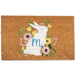 Best Personalized Monogram Bunny Doormat Easter Decorations
