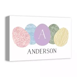 Best Personalized Monogram Egg Canvas Wall Plaque Easter Decorations