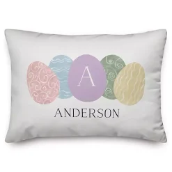 Personalized Monogram Egg Indoor/Outdoor Pillow Easter Decorations