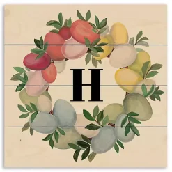 Best Personalized Monogram Egg Wreath Wood Wall Plaque Easter Decorations