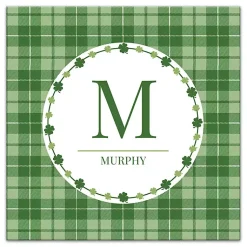 Personalized Monogram Shamrock Canvas Art Print St Patricks Day Decorations