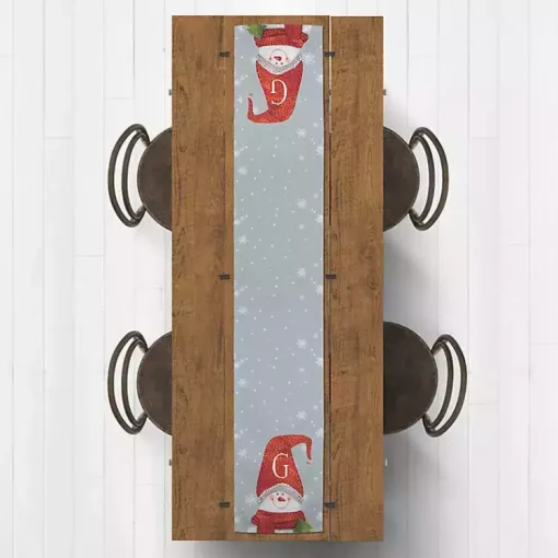 Discount Personalized Monogram Snowman Table Runner, 72 in. Christmas Dining & Entertaining