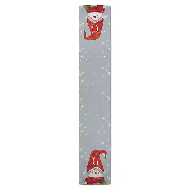Discount Personalized Monogram Snowman Table Runner, 72 in. Christmas Dining & Entertaining