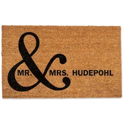 Kirklands Home Doormats|Personalized Mr. & Mrs. Coir Doormat