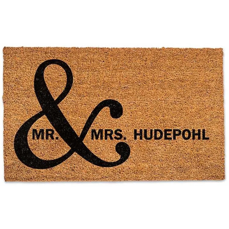 Kirklands Home Doormats|Personalized Mr. & Mrs. Coir Doormat