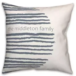 Kirklands Home Outdoor Cushions & Pillows|Personalized Navy Stripes Outdoor Pillow
