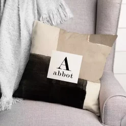 Kirklands Home Outdoor Cushions & Pillows|Personalized Neutral Monogram Outdoor Pillow