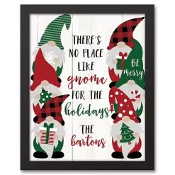 Outlet Personalized No Place Like Gnome Canvas Plaque Christmas Art & Wall Decor