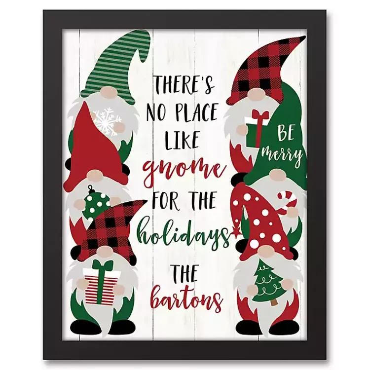 Outlet Personalized No Place Like Gnome Canvas Plaque Christmas Art & Wall Decor