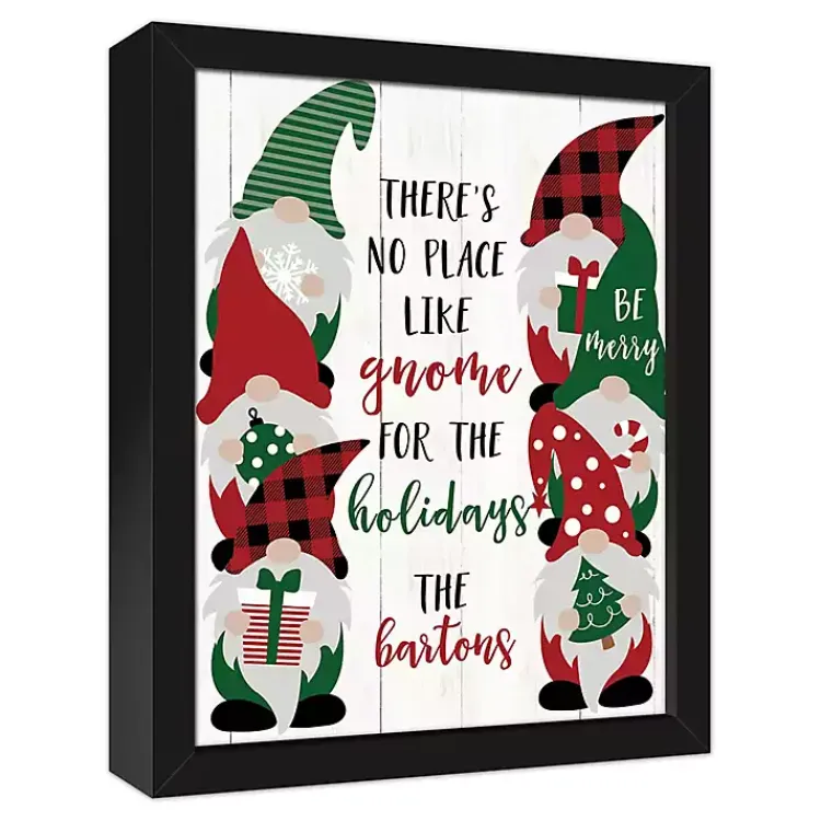 Outlet Personalized No Place Like Gnome Canvas Plaque Christmas Art & Wall Decor