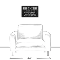 Online Personalized Our Haunted House Canvas Plaque Halloween