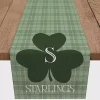 Outlet Personalized Plaid Clover Table Runner, 72 in. St Patricks Day Decorations