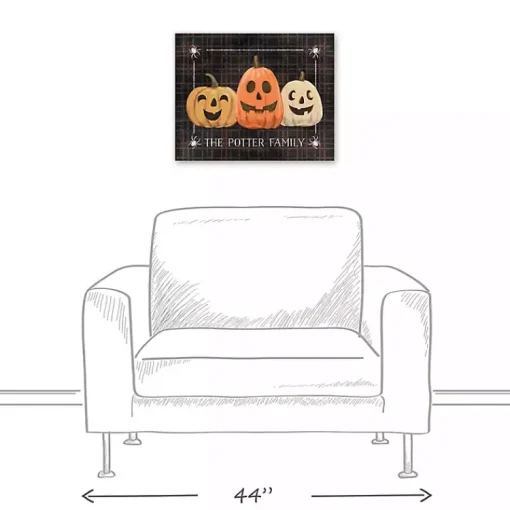 Best Personalized Plaid Jack O Lanterns Canvas Print Halloween