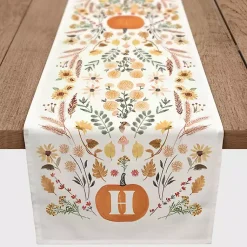 Hot Personalized Pumpkin Floral Table Runner, 72 in. Fall