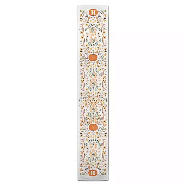 Hot Personalized Pumpkin Floral Table Runner, 72 in. Fall