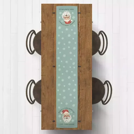 Discount Personalized Retro Santa Table Runner, 72 in. Christmas Dining & Entertaining