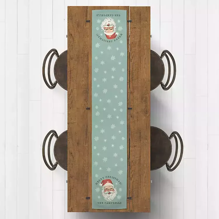 Discount Personalized Retro Santa Table Runner, 72 in. Christmas Dining & Entertaining