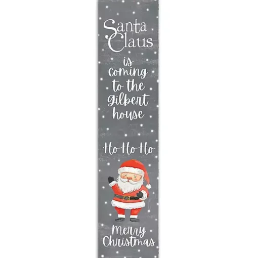 Online Personalized Santa Claus is Coming Porch Board Outdoor Christmas Decorations